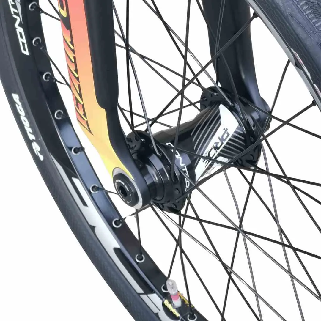 BMX RACE Custom HARO Citizen Carbon x PRIDE Disk Pro XL Matte Black Orange Fade – Image 11