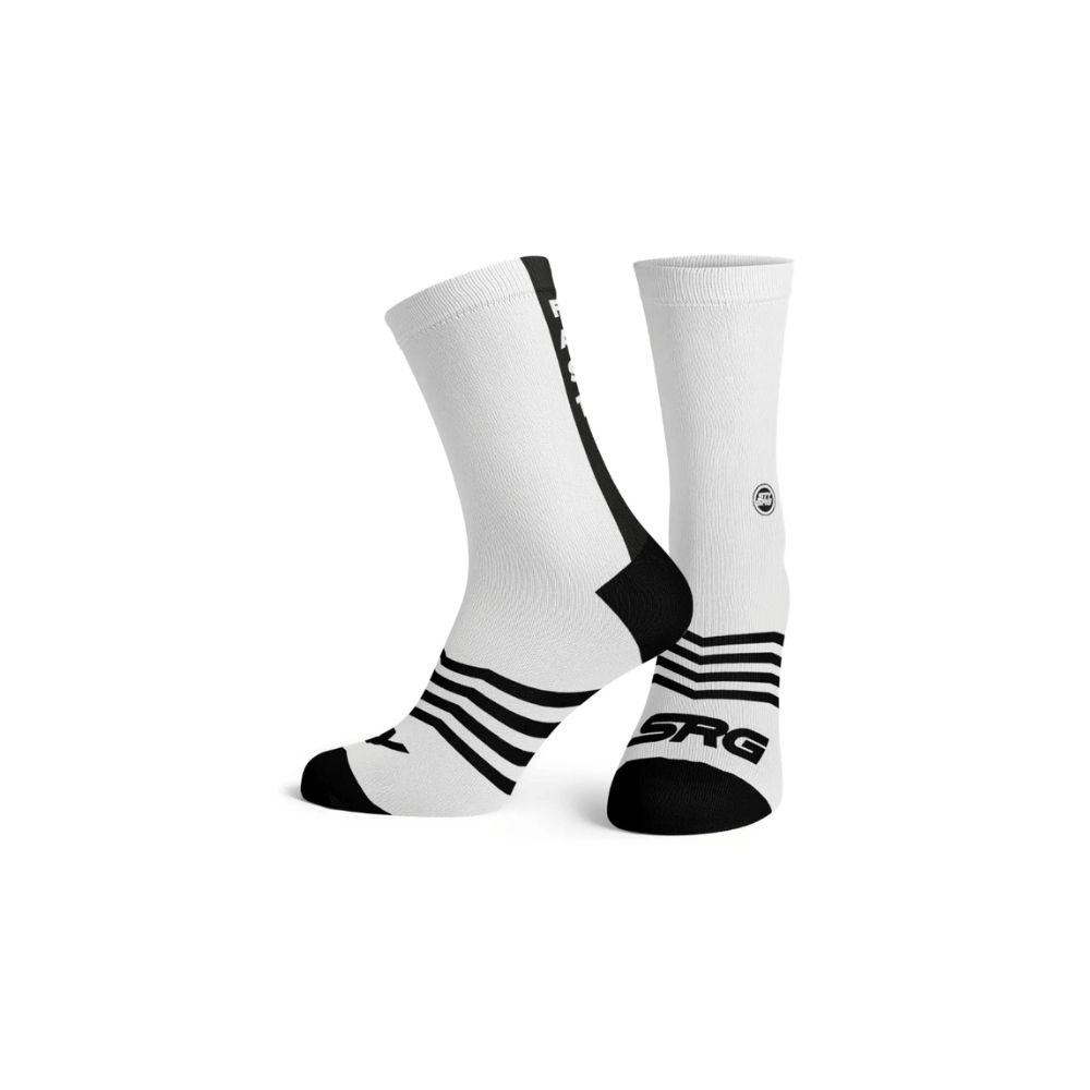 Chaussettes STAY STRONG Ribbed Crew Stacked White
