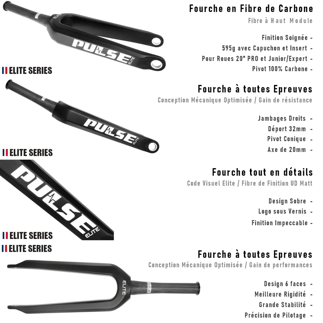 Fourche PULSE Elite Tapered Carbone UD Matte Black – Image 5