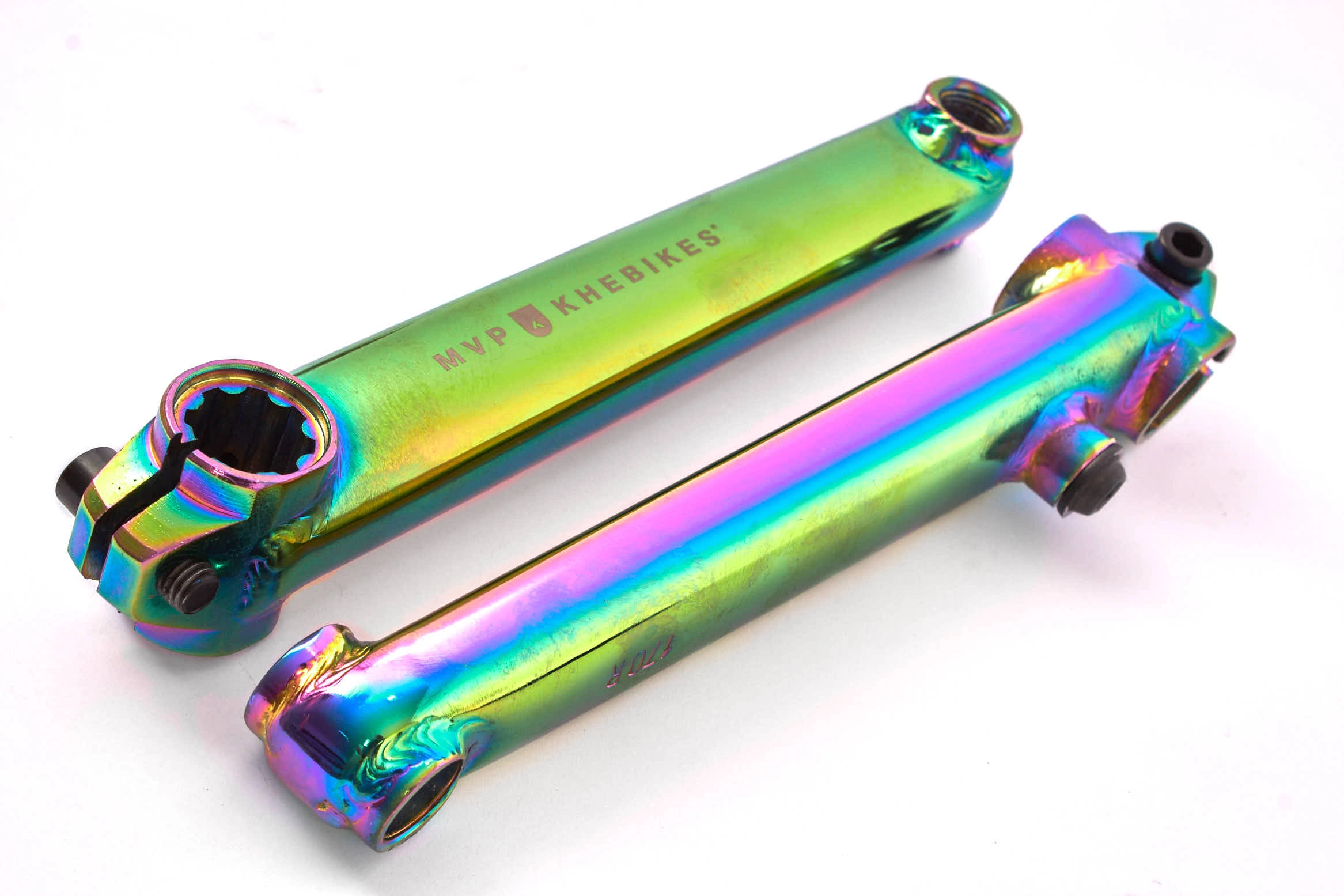 Pédalier KHE MVP 8 Oil Slick + Boitier de pédalier US Non Scellés – Image 3