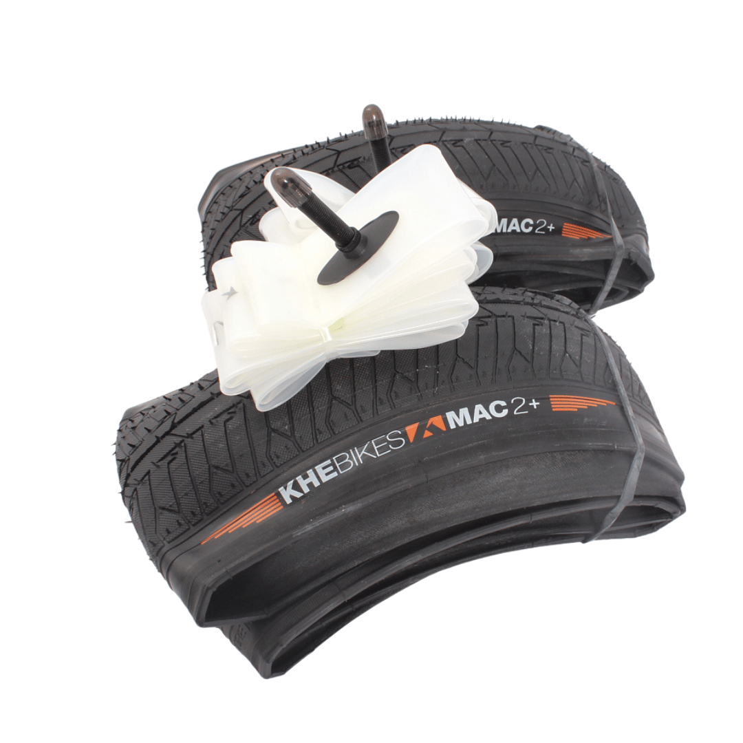 KIT : Paire de Chambre à Air SCHWALBE Aerothan + Paire de Pneus KHE MAC2+ Souple Park / Street 2.30 – Image 2