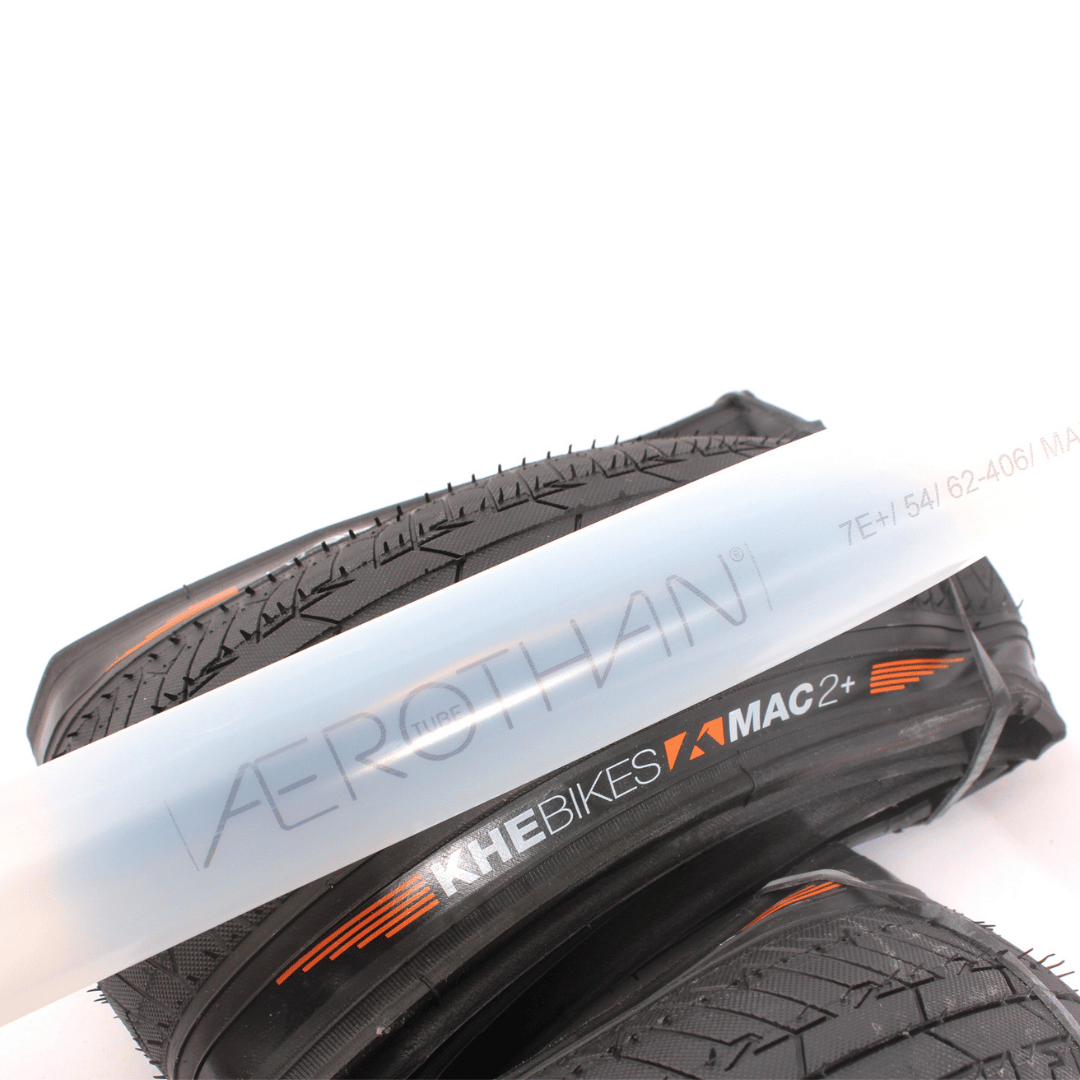 KIT : Paire de Chambre à Air SCHWALBE Aerothan + Paire de Pneus KHE MAC2+ Souple Park / Street 2.30 – Image 4