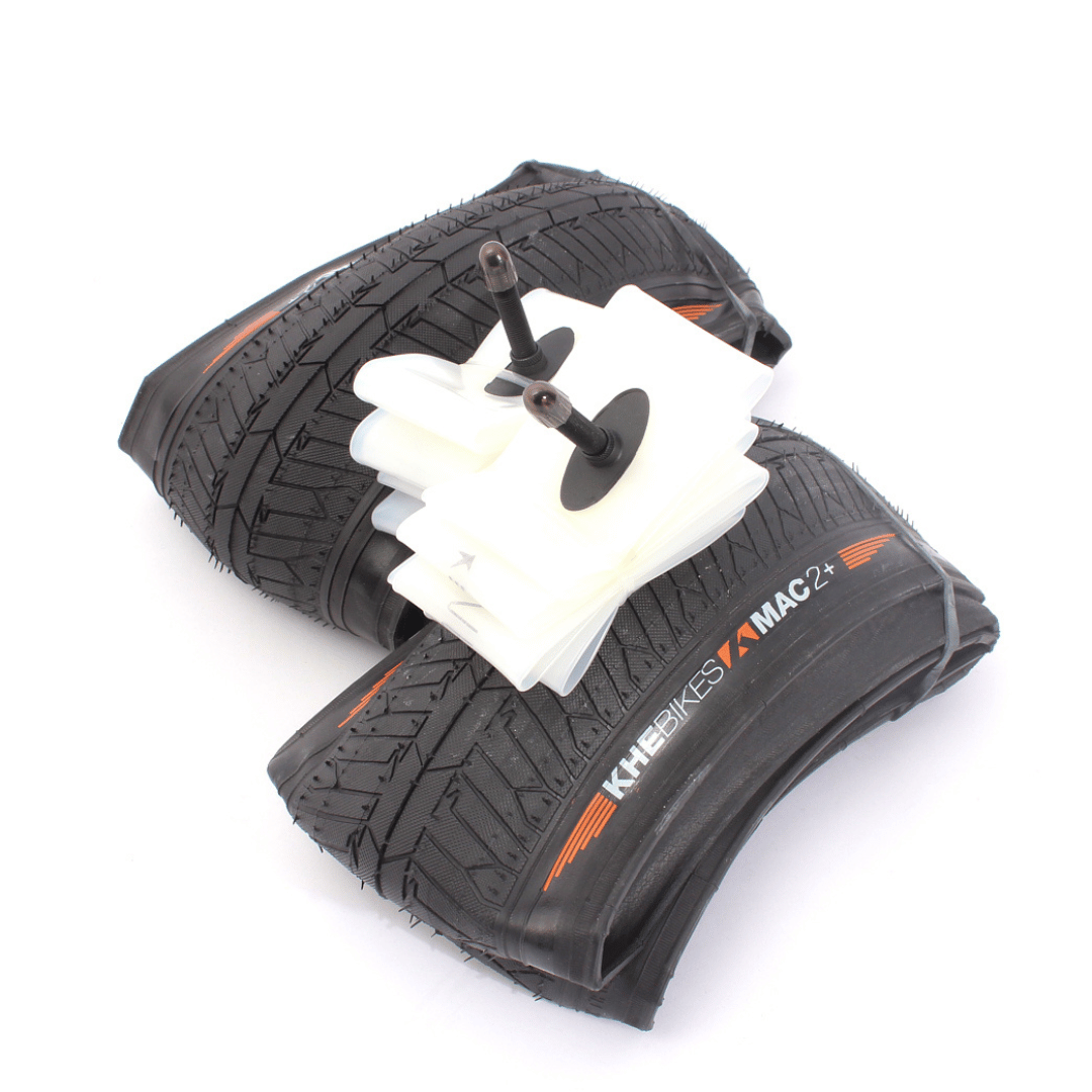 KIT : Paire de Chambre à Air SCHWALBE Aerothan + Paire de Pneus KHE MAC2+ Souple Park / Street 2.30 – Image 3