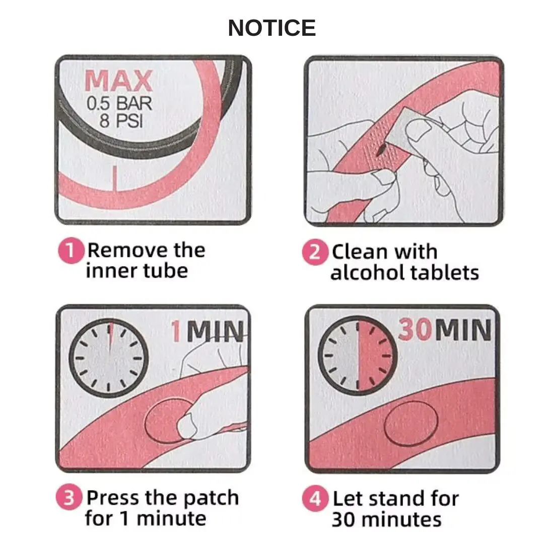 Kit Réparation RIDENOW Glueless Patch Kit x2 Autocollants – Image 2