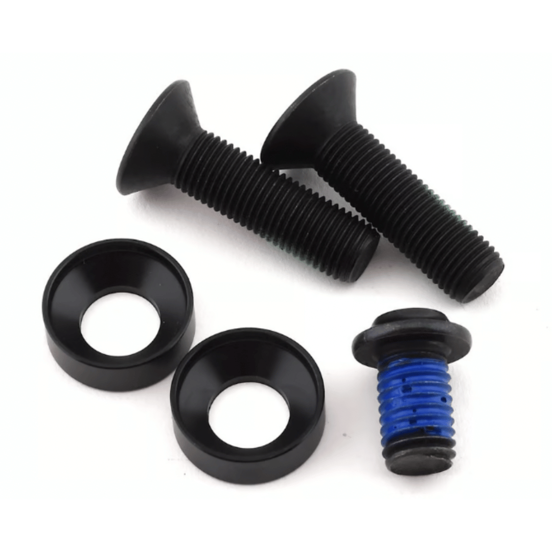 Kit Vis de pédalier STOLEN Team Flush Mount 19mm 48 Cannelures + Vis de couronne