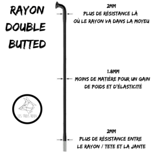 Rayon LTR Double Butted SLP "Super Light Park" (l'unité)