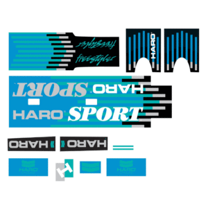 Pack Stickers HARO Freestyler Sport 1988 Black / Blue