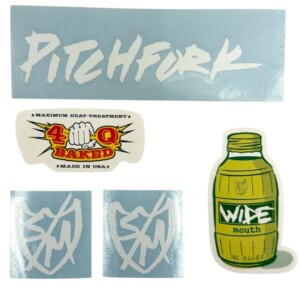 Pack Stickers S&M Pitchfork Widemouth White (x5)