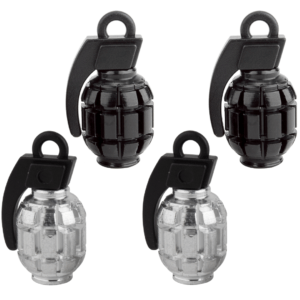Paire de Bouchons de valve BLACK OPS Grenade Schrader
