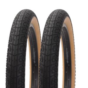 Paire de Pneus KHE United 20" x 2.25" Black Tan Wall