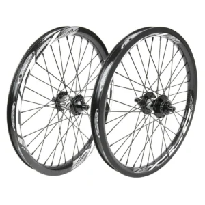 Paire de roues EXCESS XLC-3 Pro 20" 406 Carbone 3K Gloss Disk Black / White