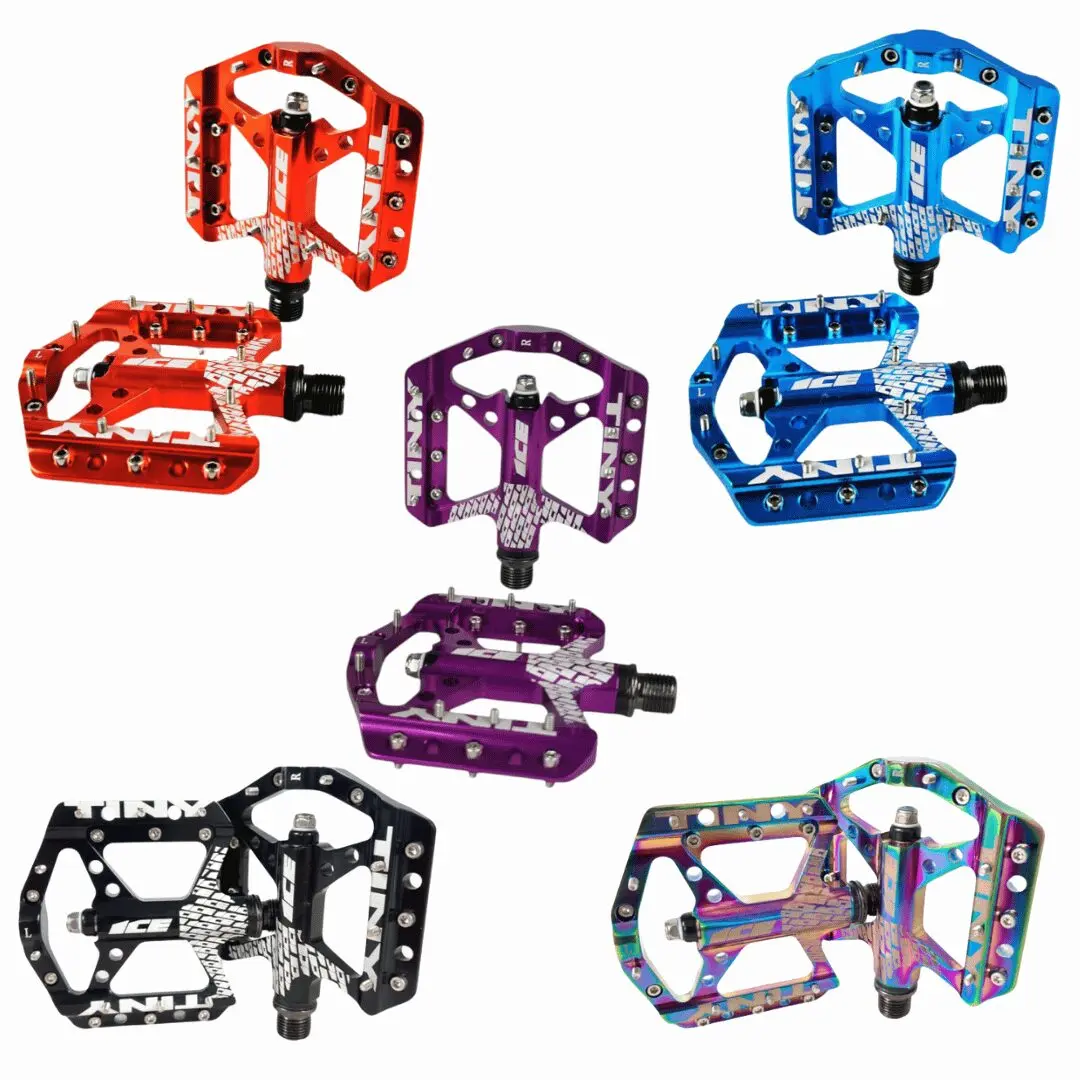 Pédales Sans Clip HT Components T2 - Aluminium Et Chromoly CNC - Bleu - Pour VTT