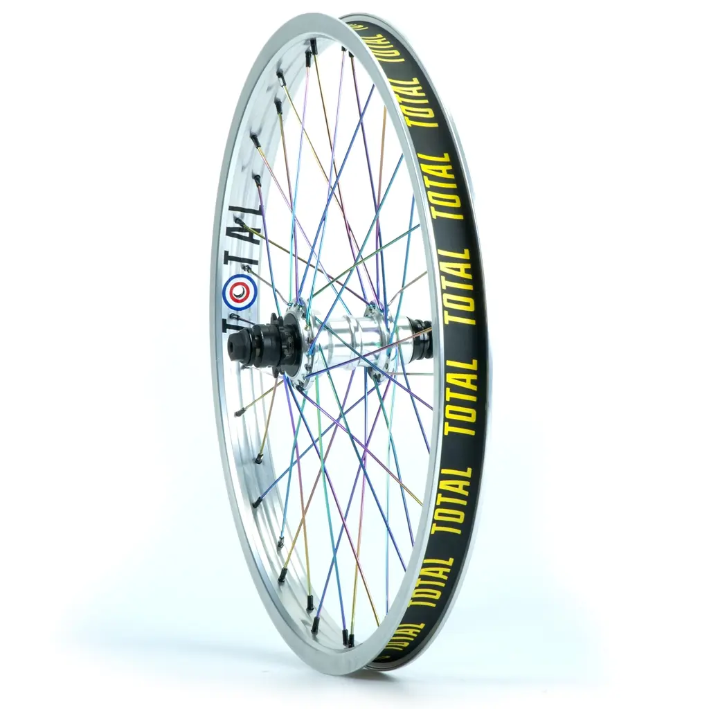Roue TOTAL BMX Techfire Silver / Rainbow K7 SDS
