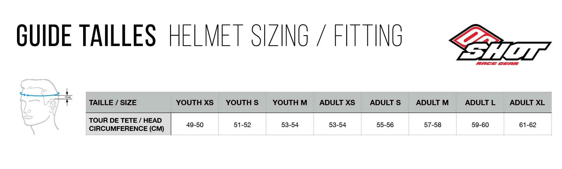 Casque SHOT Furious V3 Shinning Grey Glossy – Image 2