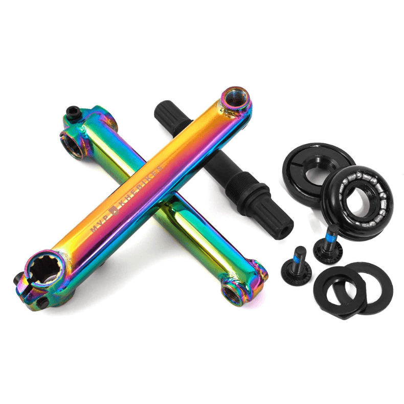 Pédalier KHE MVP 8 Oil Slick + Boitier de pédalier US Non Scéllés