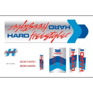 Pack Stickers HARO Freestyler 1986 Chrome / Red