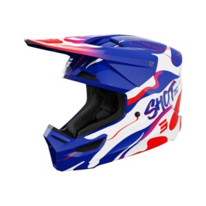 Casque SHOT Furious Beast Blue Red Glossy