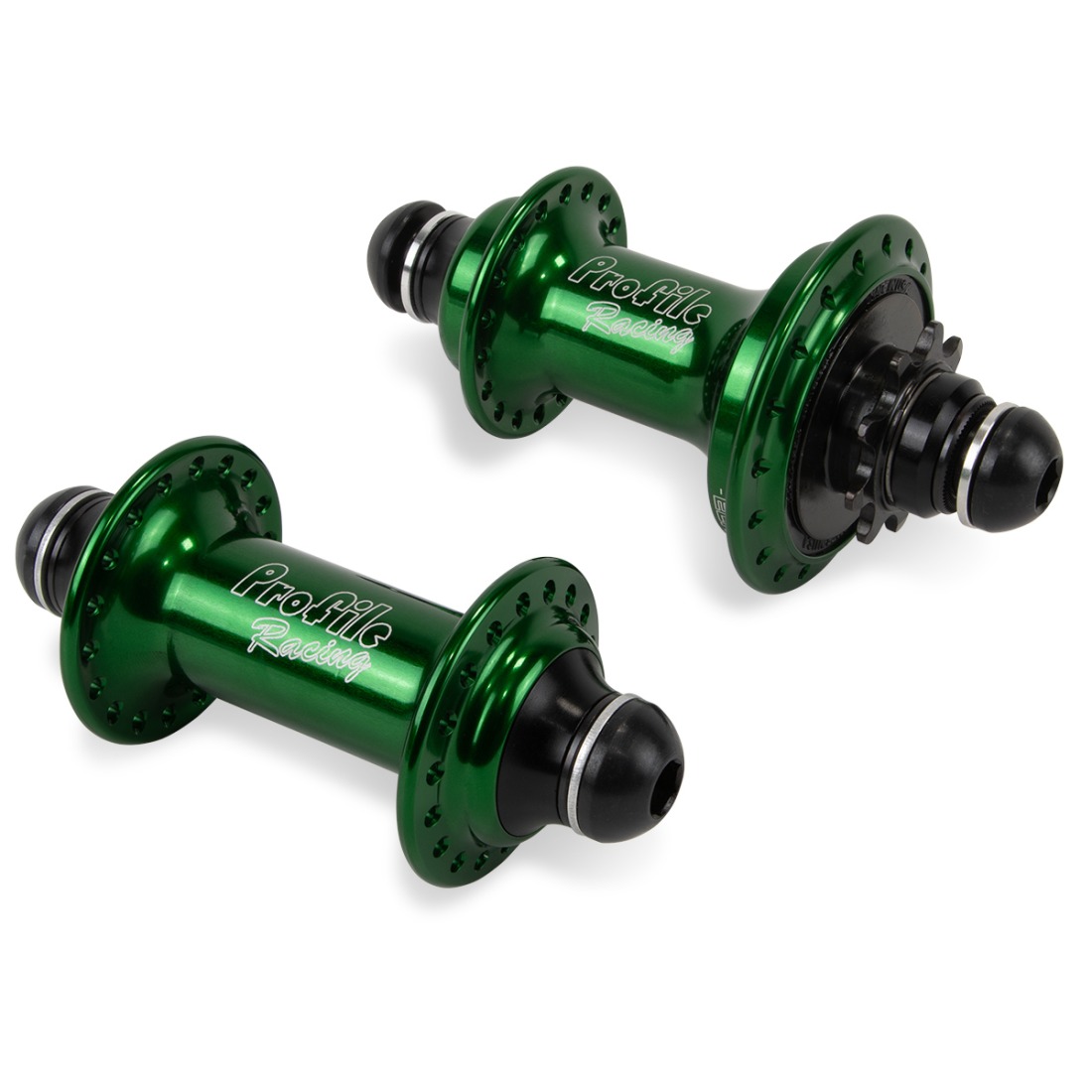 Paire de moyeux PROFILE Racing Elite Green Button