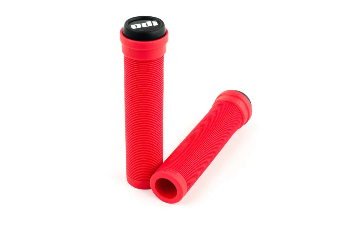 Poignées ODI Longneck Soft Flangeless - Fire Red