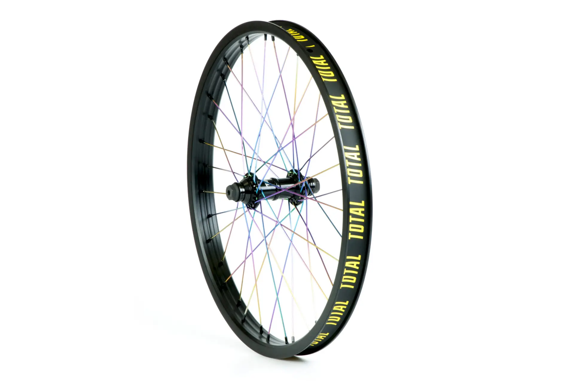 Roue TOTAL BMX Front Techfire Black / Rainbow