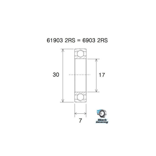Roulement BLACKBEARING 6903 B5 (l'unité) – Image 2